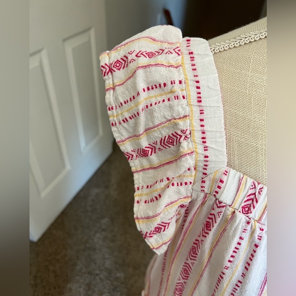 New with out tags. White boho sundress pink and gold details. Size XXL - Picture 2 of 5